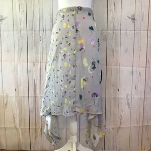 Topshop Boutique Gray And Purple Skirt Size 4 NWT